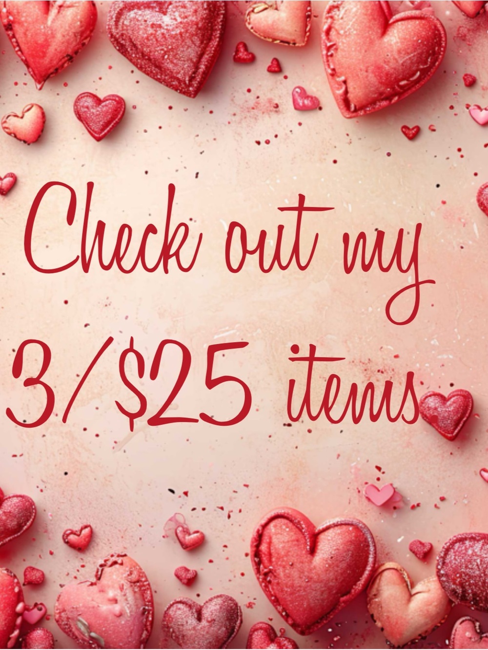 Valentine Hearts Graphic Print - Red Pink Hearts